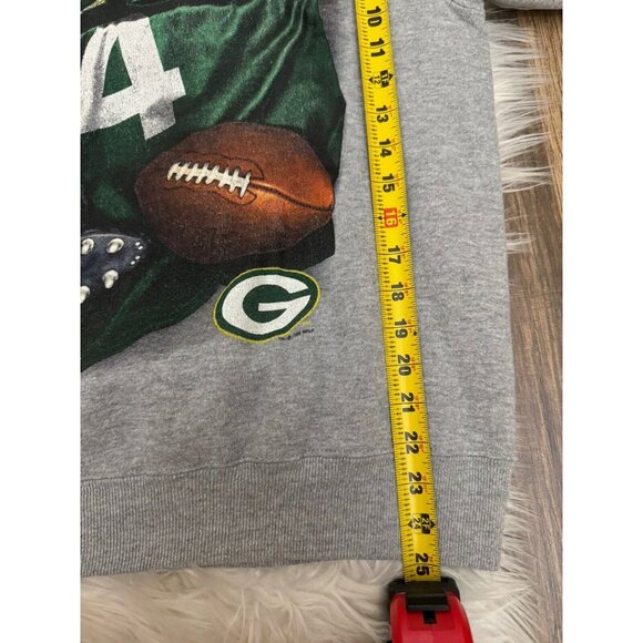 Lee Sport Vintage Green Bay Packers Brett Favre 4 Size Med USA Gray Sweatshirt - Picture 6 of 8